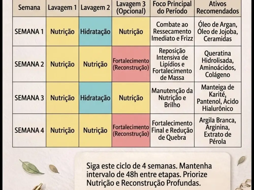 cronograma capilar ideal para cabelos durante a menopausa